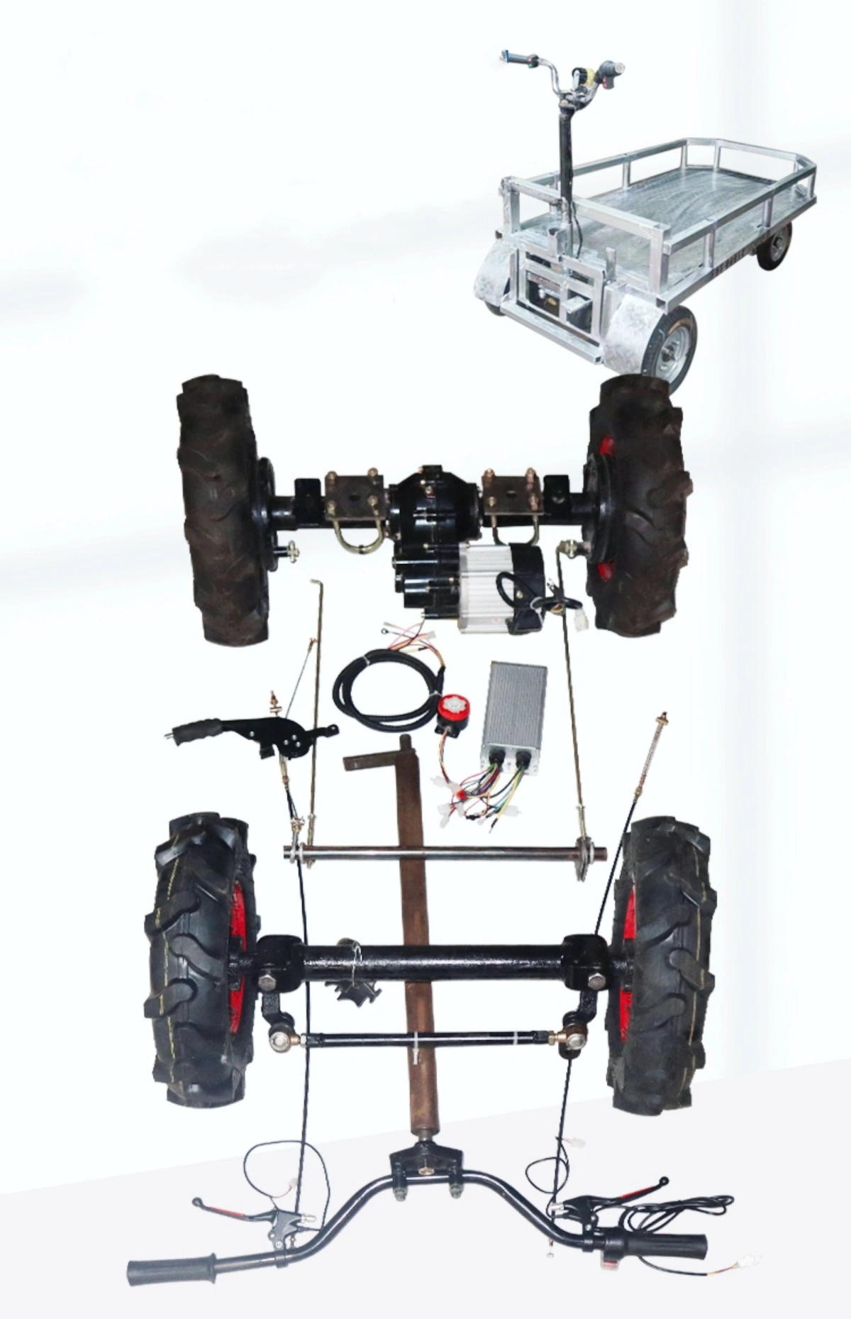 low speed 10kmh brushless motor rear axle 800w four-wheel front and rear axle electric flat modification assembly