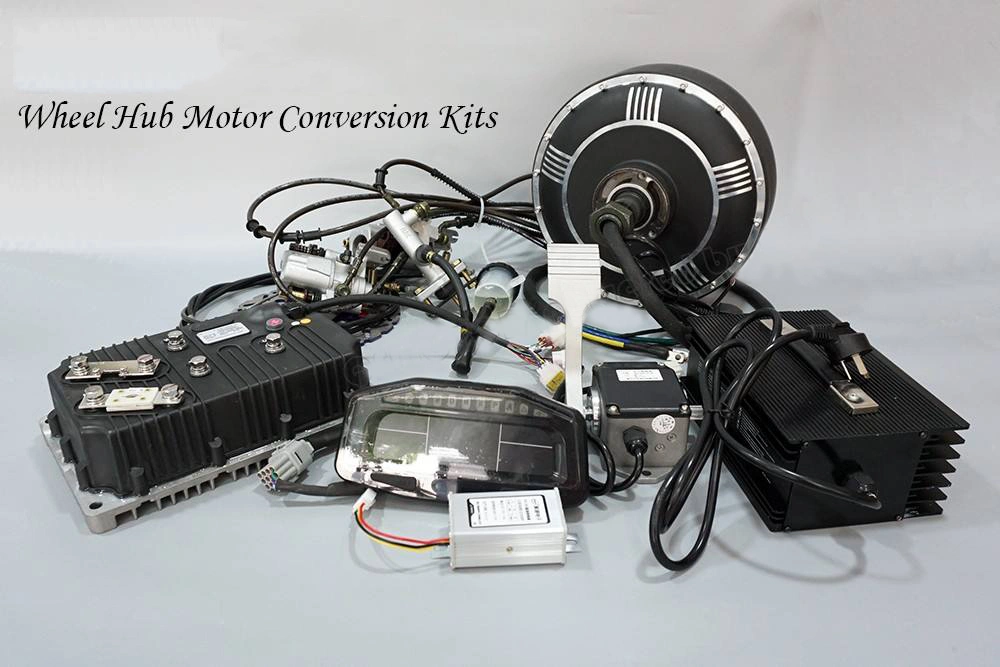더블 허브 모터 8000W 96v 컨케이브 디자인 브러시리스 DC 기어리스 허브 모터 전기 하이브리드 자동차 변환 모터 키트