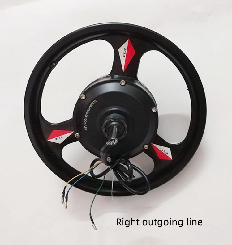 Electric Vehicle 14-Inch 48V 350W 400W High-Speed Motor Rear Wheel Aluminum Hub Brushless Motor