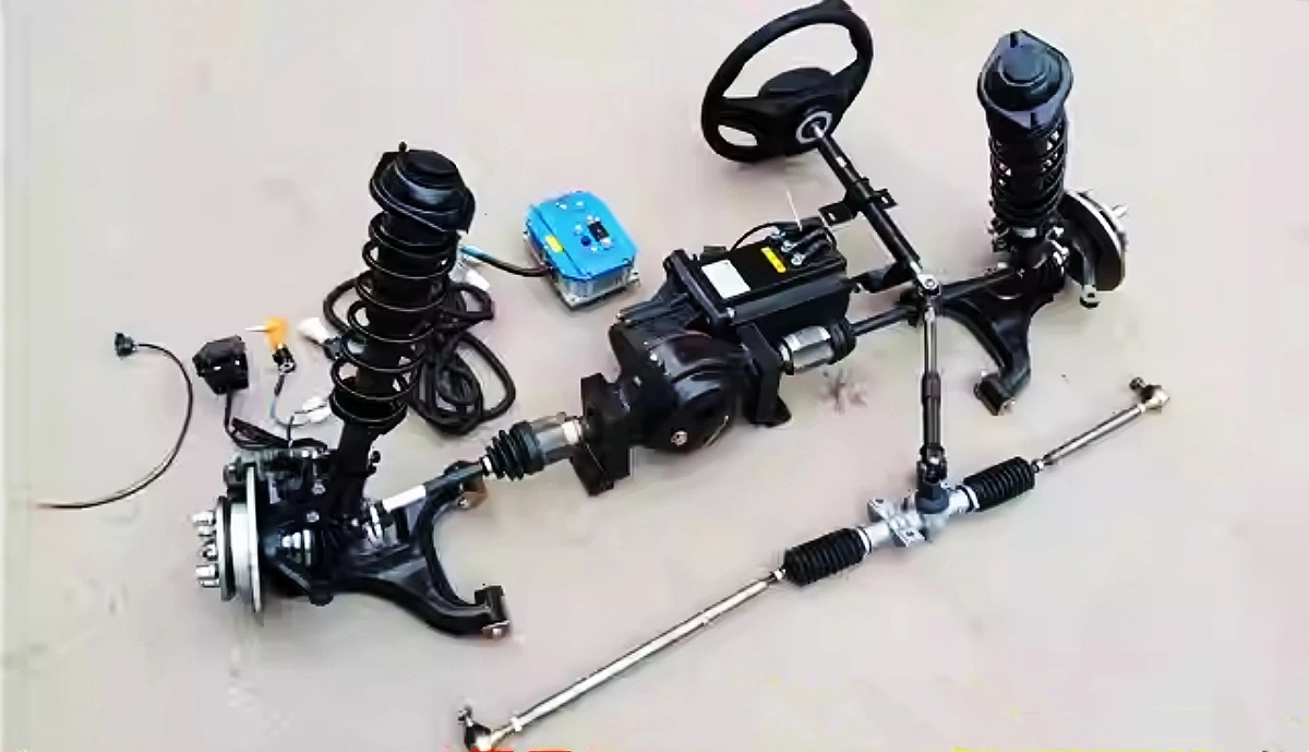 四轮沙滩底盘用新型电动独立悬架总成 5KW 72v前轮驱动悬架总成