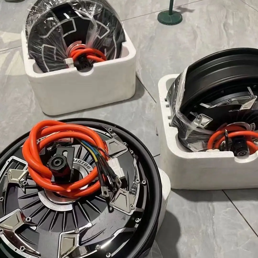 电动摩托车用超级功率5KW 12英寸72v凹面无刷轮毂电机