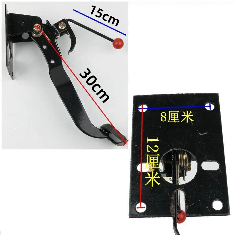 Electric vehicle brake pedal assembly for foot brake master cylinder of electric tricycles and four-wheelers