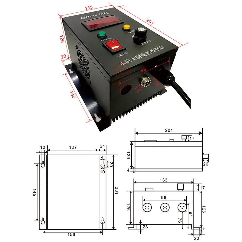 Động cơ không chổi than DC 4000W 220V 6,4 Nm tốc độ cao 6000 RPM tốc độ có thể điều chỉnh tiếng ồn thấp với cảm biến Hall hiệu suất cao IE1