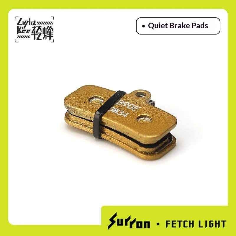 Phanh giảm tiếng ồn bằng kim loại màu vàng đồng cho cả phía trước và phía sau dành cho xe Light Bee của hãng Qiu Long