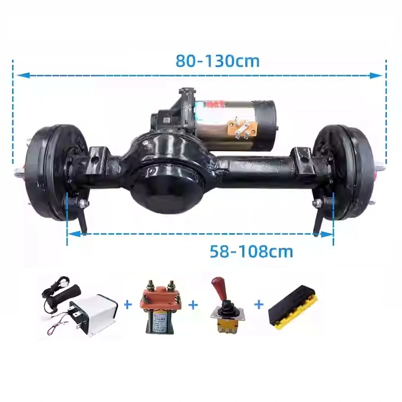 Construction site tunnel electric tricycle 60v1300w full copper motor low speed 15km/h motor rear axle assembly