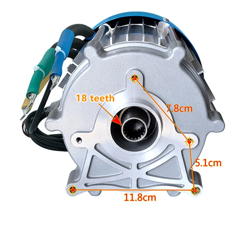 Jiangsu Electric Vehicle DC Motor 48V 60V 4000W Brushless DC Motor