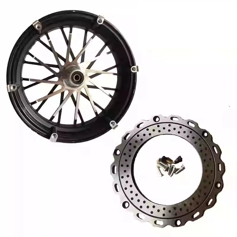 Phanh đĩa bên ngoài bánh trước khi lùi Xe điện Bánh xe nhôm Bánh xe nhôm vành bánh xe 10 inch