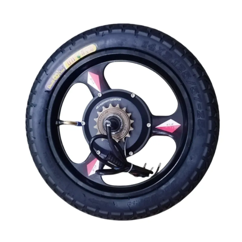 Electric Vehicle 14-Inch 48V 350W 400W High-Speed Motor Rear Wheel Aluminum Hub Brushless Motor