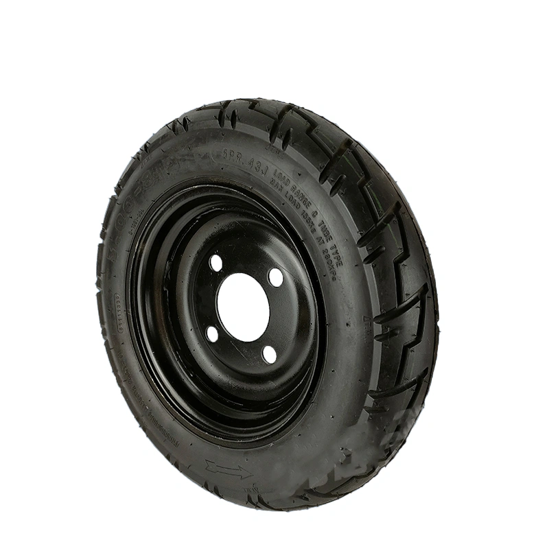 Xe đẩy thang máy điện bánh xe màu xám thi công bánh xe đặc lốp cao su 4.00-8 lốp xe 4.00-8 bánh xe cao su không cần bơm hơi