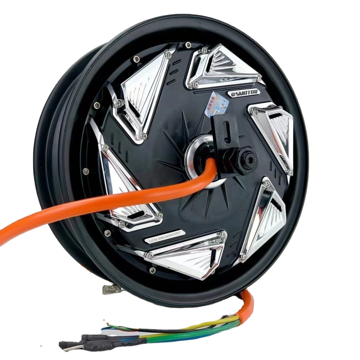 电动摩托车用超级功率5KW 12英寸72v凹面无刷轮毂电机