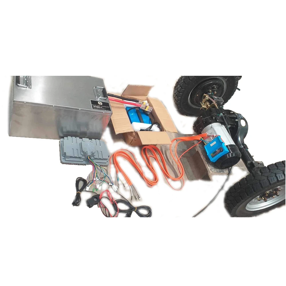 重载3吨低速10kmh 72V 5000W 250油制动器全浮动换档后桥带锂电池