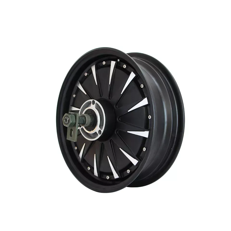 QSMOTOR 12inch 3000W 72V BLDC 轮毂电机无刷电动滑板车摩托车电机盘式制动器永磁防水