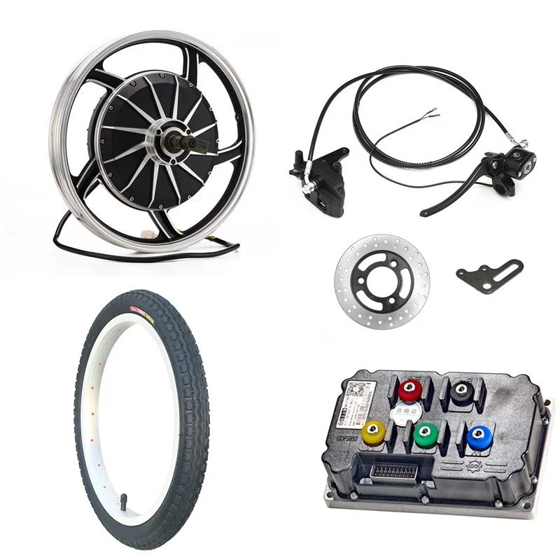 High Torque 17inch 3000w 72v Fast Electric BLDC Hub Motor Kit for Electric Motorcycle