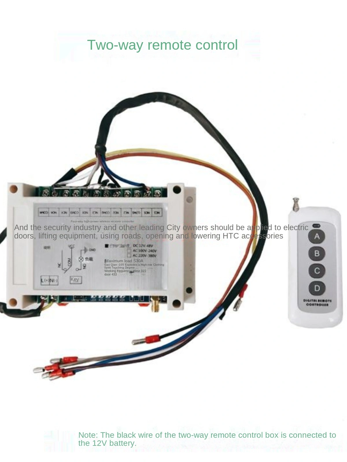 Bơm cánh quạt thủy lực điện được cải tạo 12-72V Thiết bị thủy lực điều khiển từ xa hai chiều hai chiều Nâng xe rác