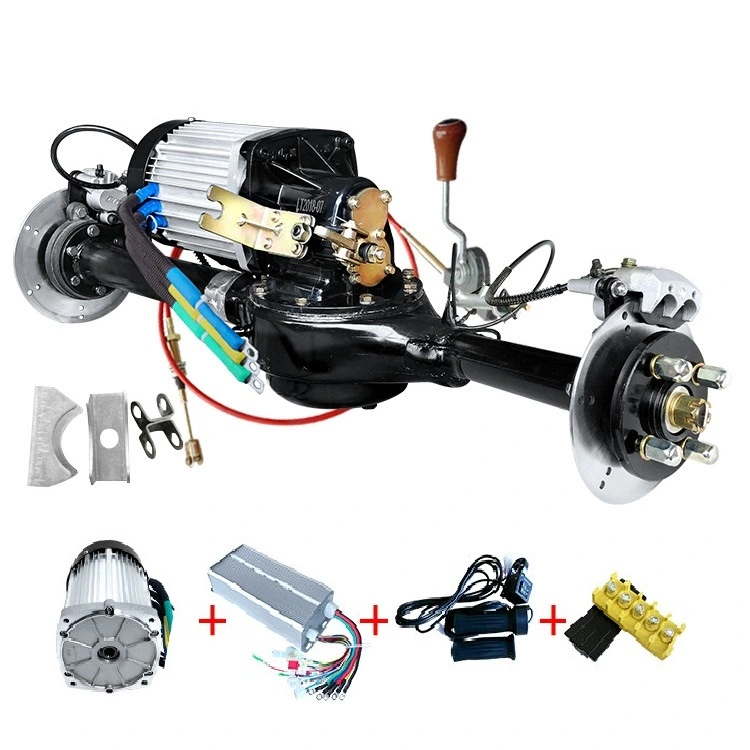 Bộ phận ở cầu sau của xe ba bánh điện 3000W 72V 50kmh Bộ phận phanh đĩa tốc độ cao và thấp ở cầu sau có bộ phận phanh chân