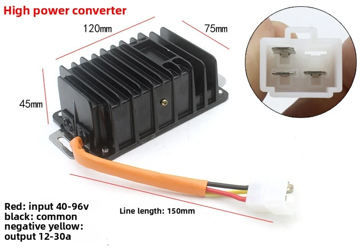 전기 자동차용 DC-DC 스텝다운 컨버터 12V를 48V-96V로 변환, 출력 8A-30A