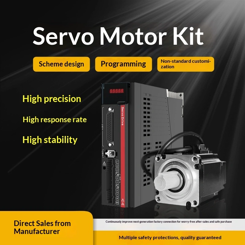 Single Phase 3000rpm 750W 60/80/90/110/130 Flange 200W 400W 750W 1.5KW 2.6KW Servo Motor Driver Kit