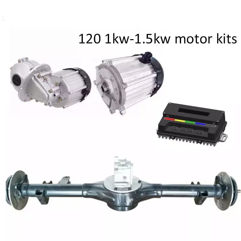 bộ dụng cụ chuyển đổi xe điện1200W 48V Xe điện 25kph xe kéo tay ba bánh xe động cơ điện PMSM chuyển đổi bộ dụng cụ