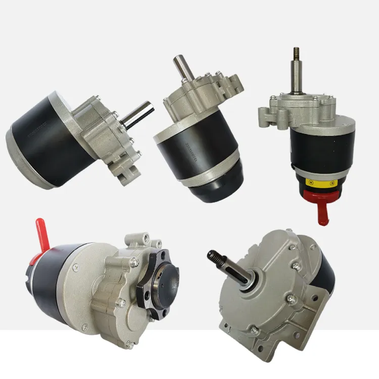Động cơ có chổi than DC 250W 24V 120RPM động cơ phanh từ tính xe lăn có chổi than DC