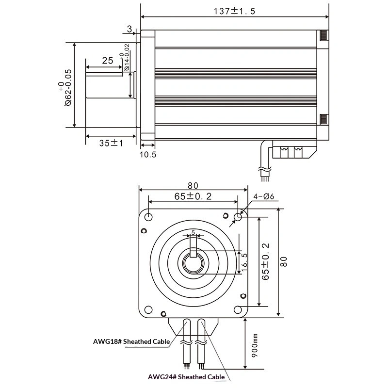 3000W 고출력 220V 16000RPM 고토크 브러시리스 DC 가변속 모터 방수 플랜지 장착형 QW110BL008