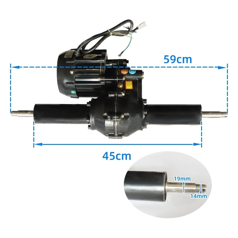 Cầu xe đơn tốc độ thấp động cơ không chổi than 800W cầu xe truyền động sáu rãnh