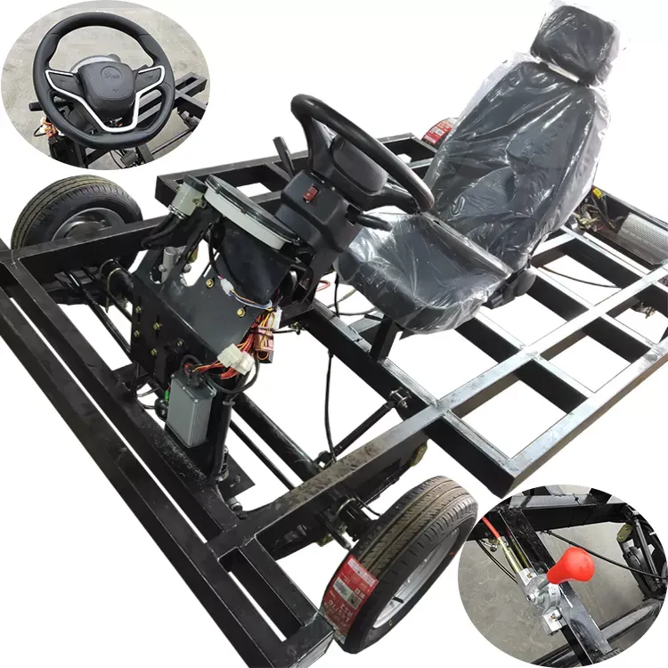 Cụm trục sau khung gầm xe bán đồ ăn 4 bánh điện tốc độ thấp tải trọng cao, áp dụng cho lốp xe 12 inch loại nặng
