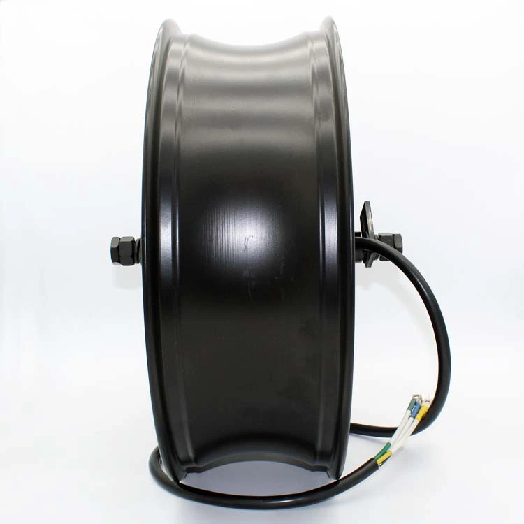 17英寸5000W 72v轮毂车轮电机深碟直流电机电动摩托车车轮