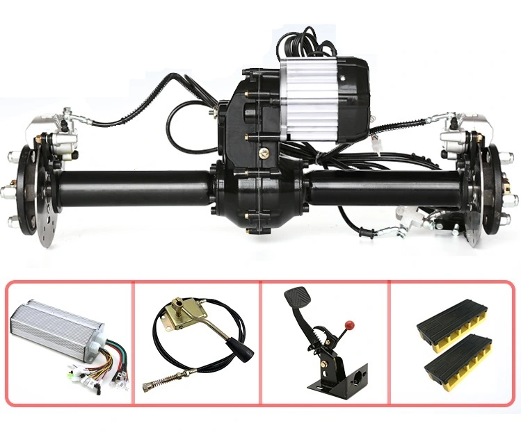 Bộ phận ở cầu sau của xe ba bánh điện 3000W 72V 50kmh Bộ phận phanh đĩa tốc độ cao và thấp ở cầu sau có bộ phận phanh chân