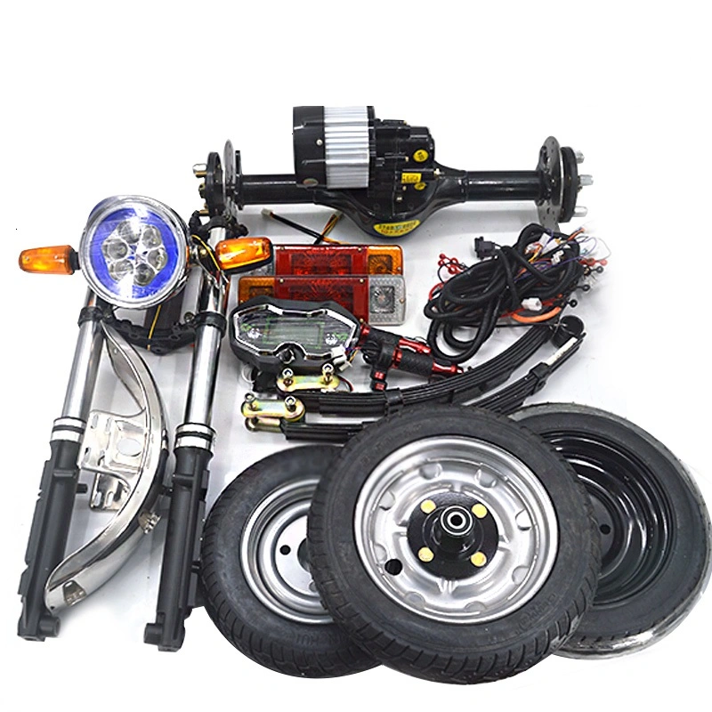 完整的60v 72v 1500w电动三轮车鼓式制动器后桥套件
