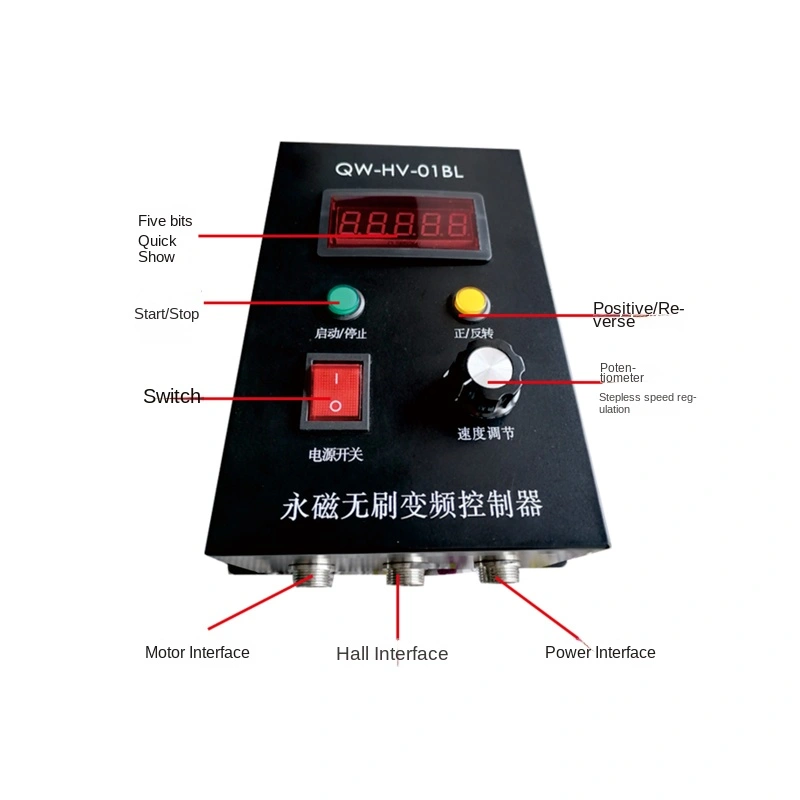 220V无刷两相小型电机 大功率高速 3/6000转/分钟 750W 100W大扭矩 调速效率IE1型号