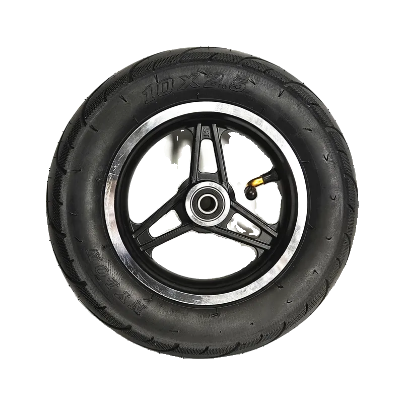 10x2.50 Tubeless Tire Assembly 10 Inch Electric Scooter Front Pneumatic Tire with Rim