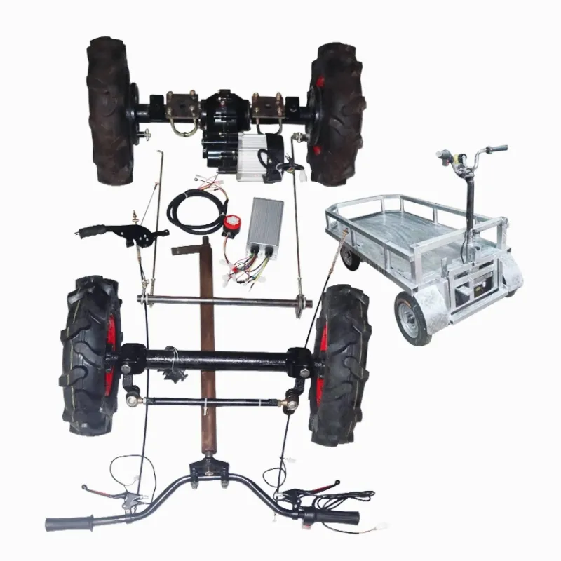 low speed 10kmh brushless motor rear axle 800w four-wheel front and rear axle electric flat modification assembly