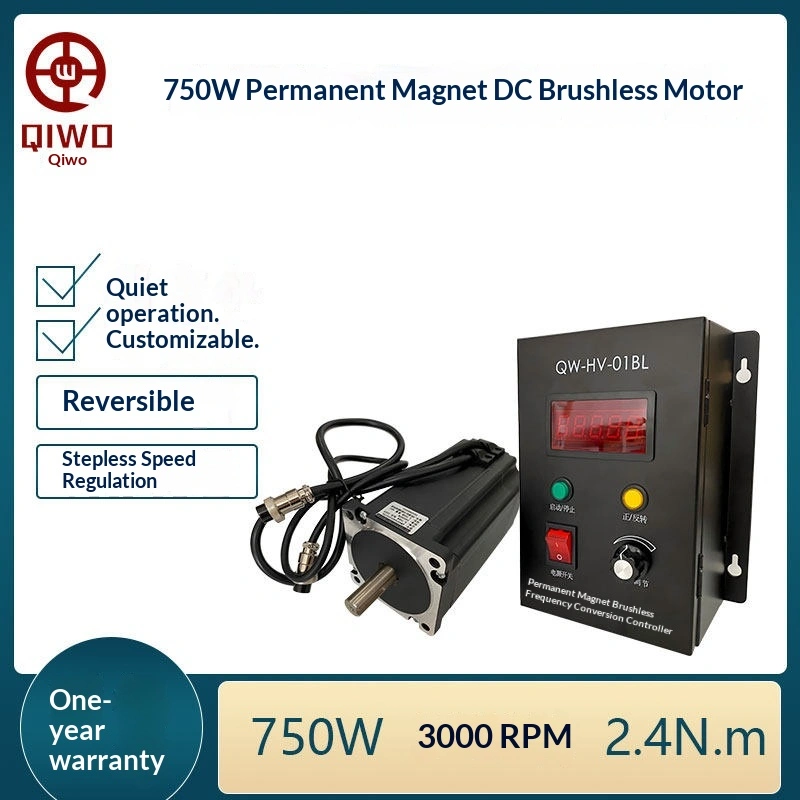 86 Single Phase Brushless Motor 750W 115/120V 3000 RPM High Torque Reversible Speed Adjustable Flange Mounted IE1 Efficiency