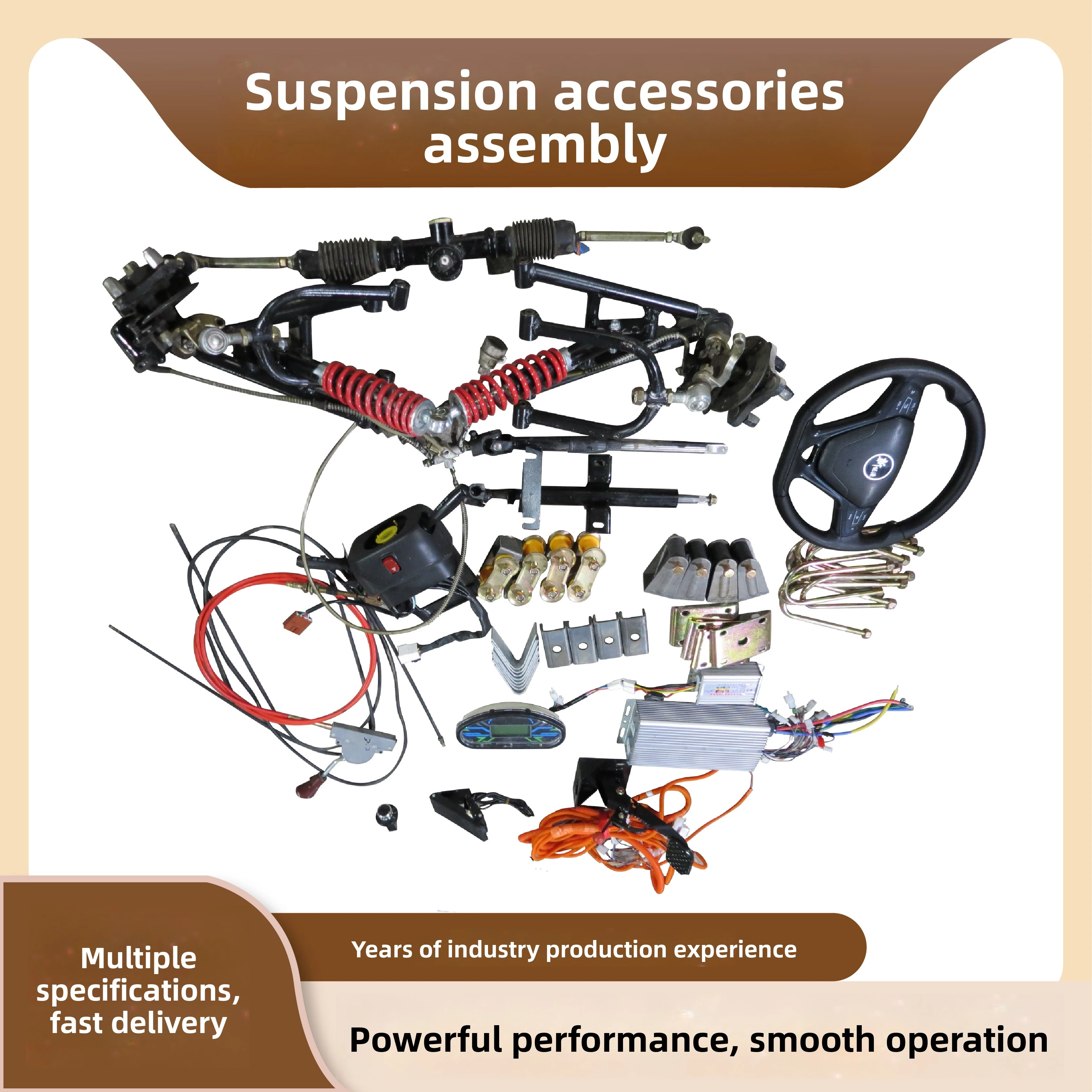 Rear axle assembly with independent suspension and front-wheel drive for new electric 4WD