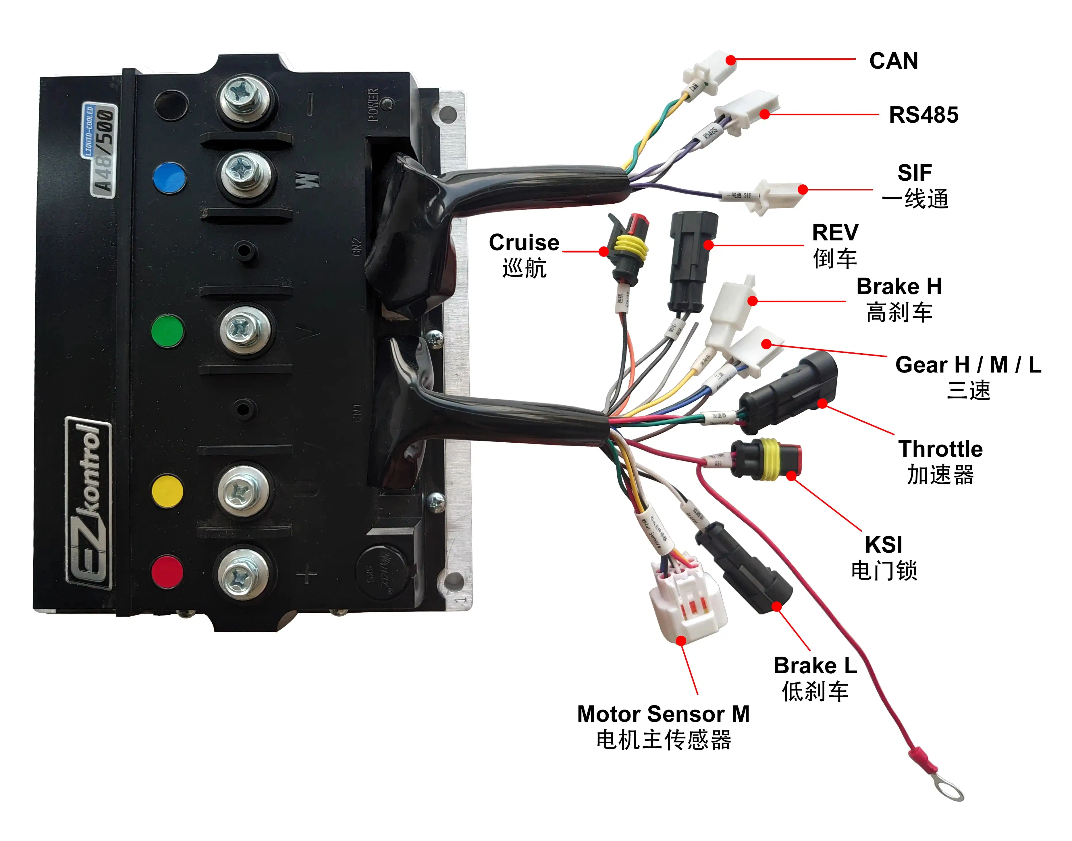 bộ điều khiển xe máy điện 96V 300A 600A bộ điều khiển BLDC không chổi than cho động cơ 10kw