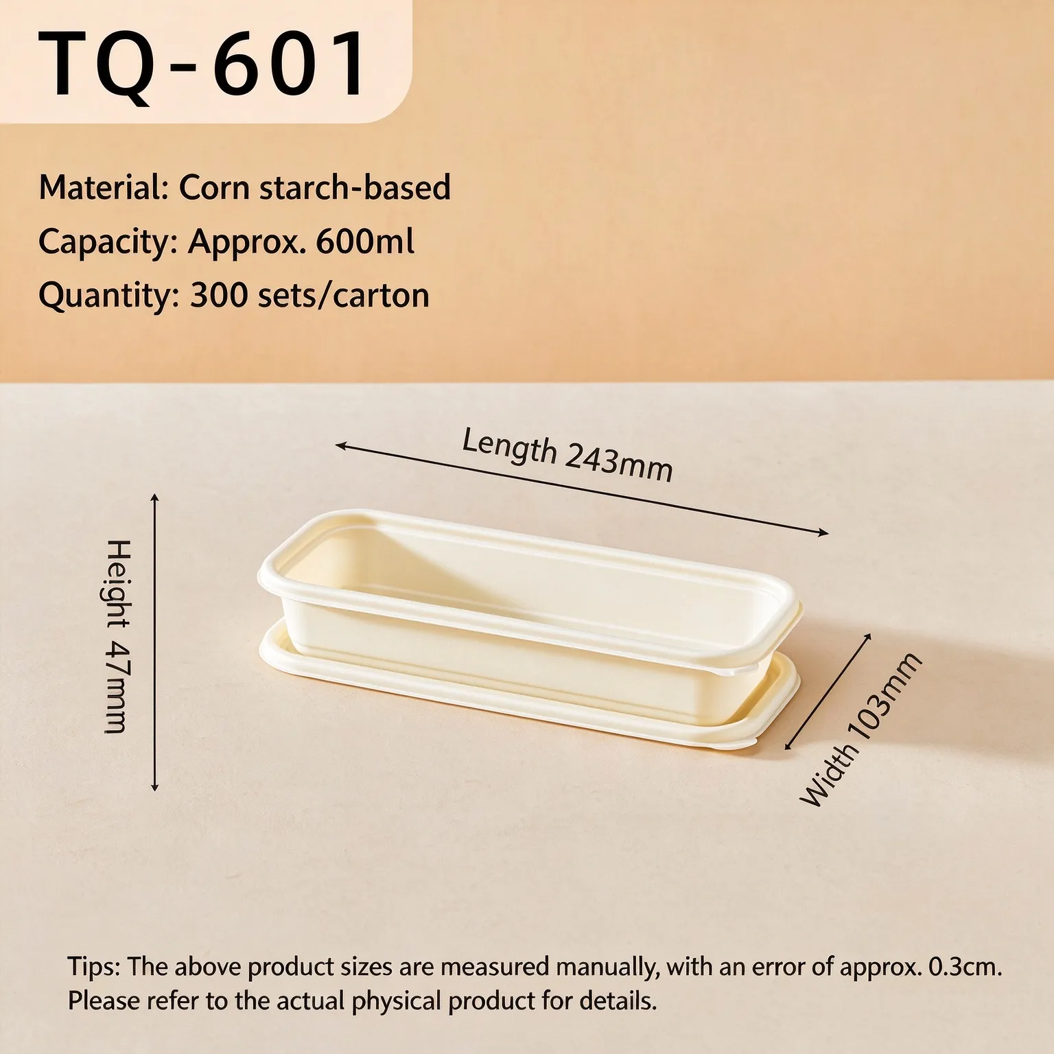 600 ml Single-Compartment Food Container — TQ-601
