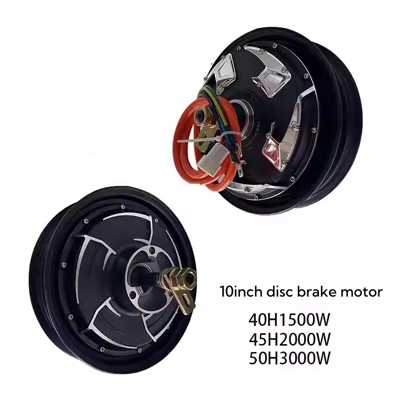 QSMOTOR运输电动摩托车10英寸72V 2000瓦车轮电机
