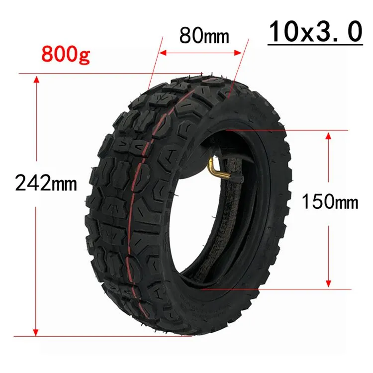 10x3.0 电动滑板车轮胎 80/65-6 内胎外胎 10寸加厚耐磨防爆真空轮胎
