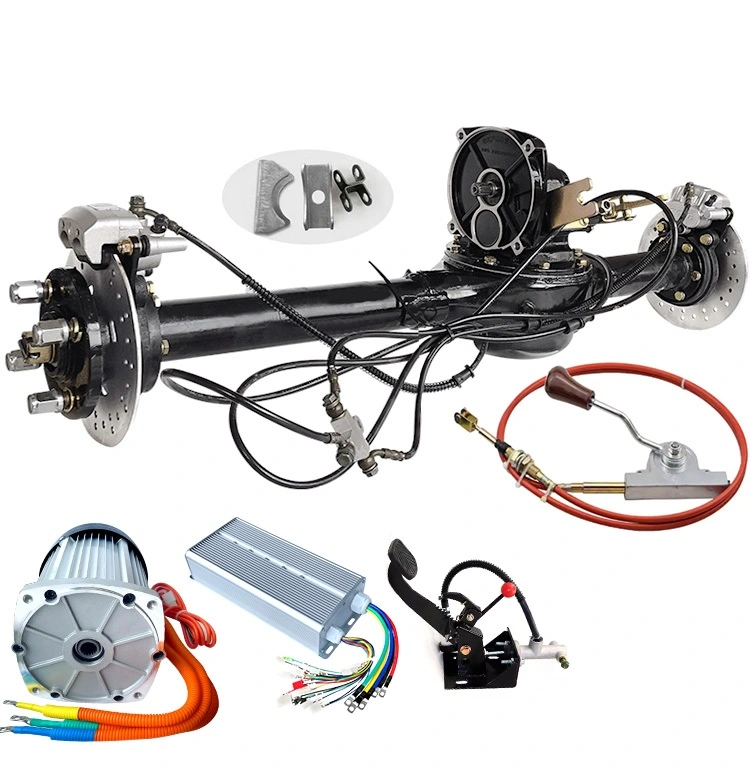 Bộ phận ở cầu sau của xe ba bánh điện 3000W 72V 50kmh Bộ phận phanh đĩa tốc độ cao và thấp ở cầu sau có bộ phận phanh chân