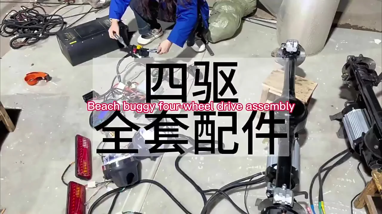 Rear axle assembly with independent suspension and front-wheel drive for new electric 4WD