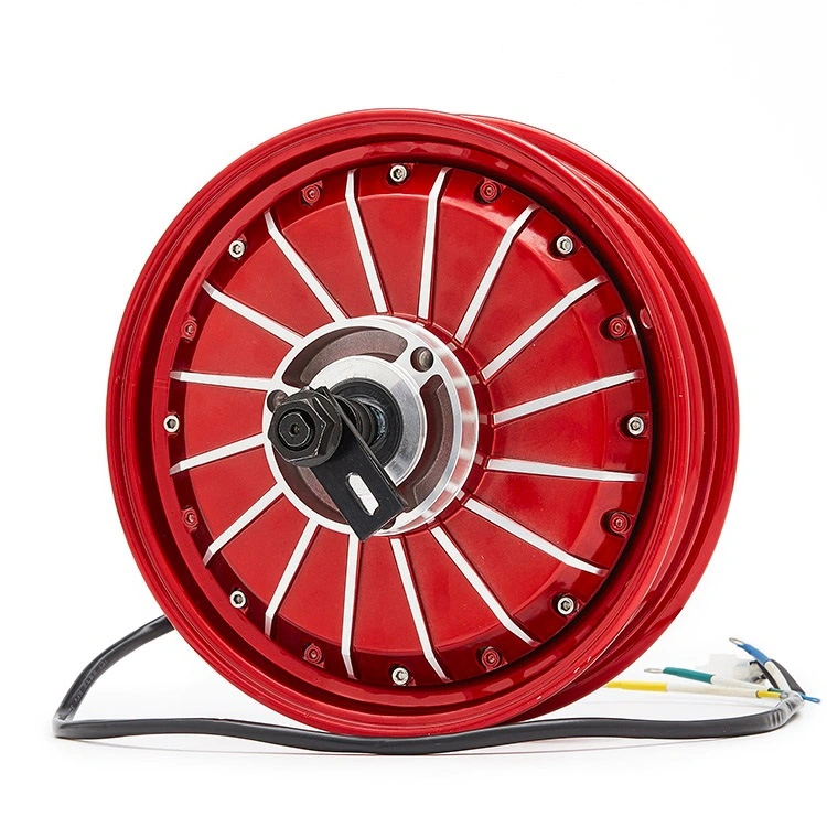 10 Inch 72V 3000W High Power Electric Motorcycle Hub Motor With Disc Brake