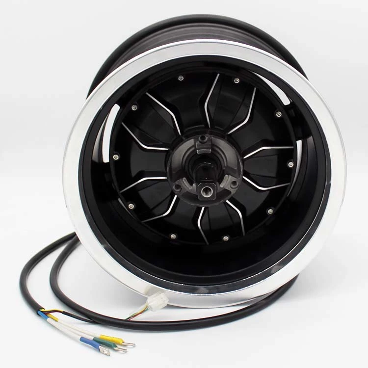 Động cơ trục bánh xe BLDC 1200w 72V cho xe máy điện 12 inch không chổi than động cơ phanh đĩa DC