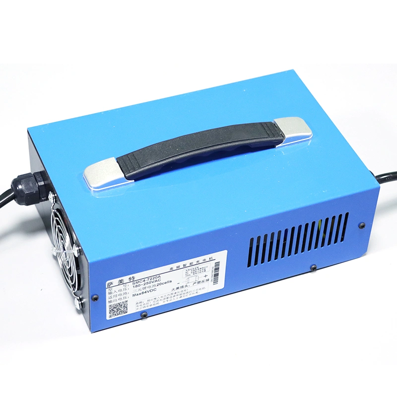 Sạc thông minh tần số cao Bộ sạc pin lithium 3 nguyên liệu sắt không bảo dưỡng bằng chất lỏng di động 60V72V48V