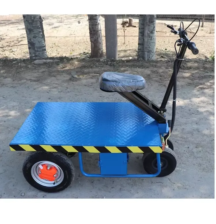 Portable cart small trailer 500kg 800kg load 48V 650W 800W folding electric platform truck