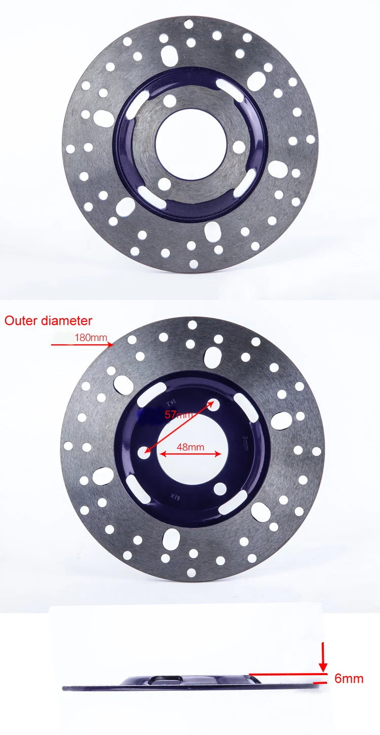 Phanh đĩa má phanh xe máy điện phanh tang trống phanh đĩa 180 mm
