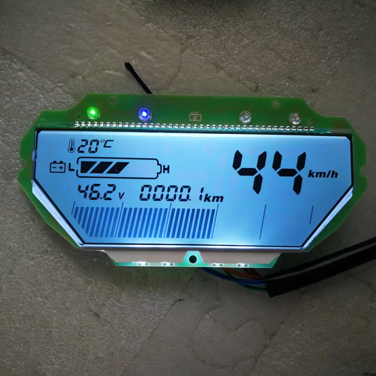 电动摩托车速度表48V 60V 72V通用仪表
