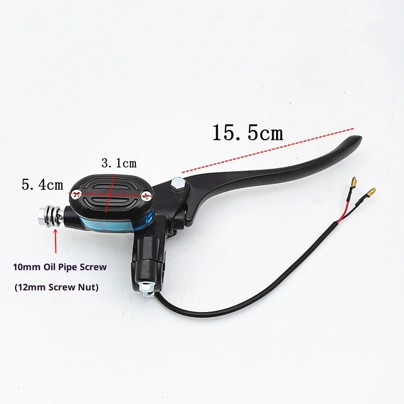Xi lanh chính phanh đĩa cho xe máy điện hai bánh nhẹ tiêu chuẩn quốc gia, nhớt trong suốt, bên trái 986 CVO-077 bằng nhôm