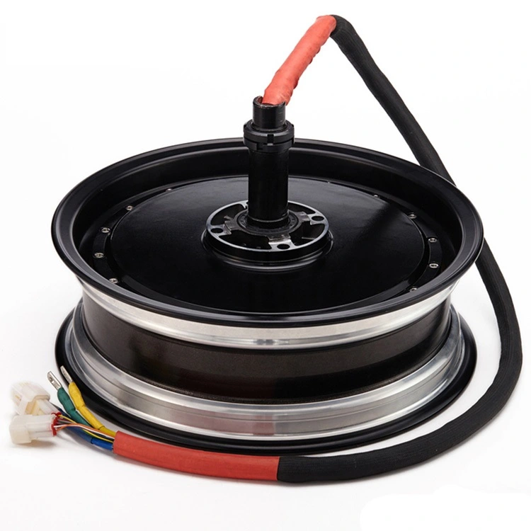 电动自行车大功率 3000W 5000W 单轴 13英寸 72v 无刷无齿轮轮毂电机