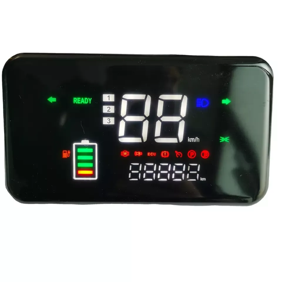高品质精密仪表48V 60V 72v电动摩托车发光二极管速度计