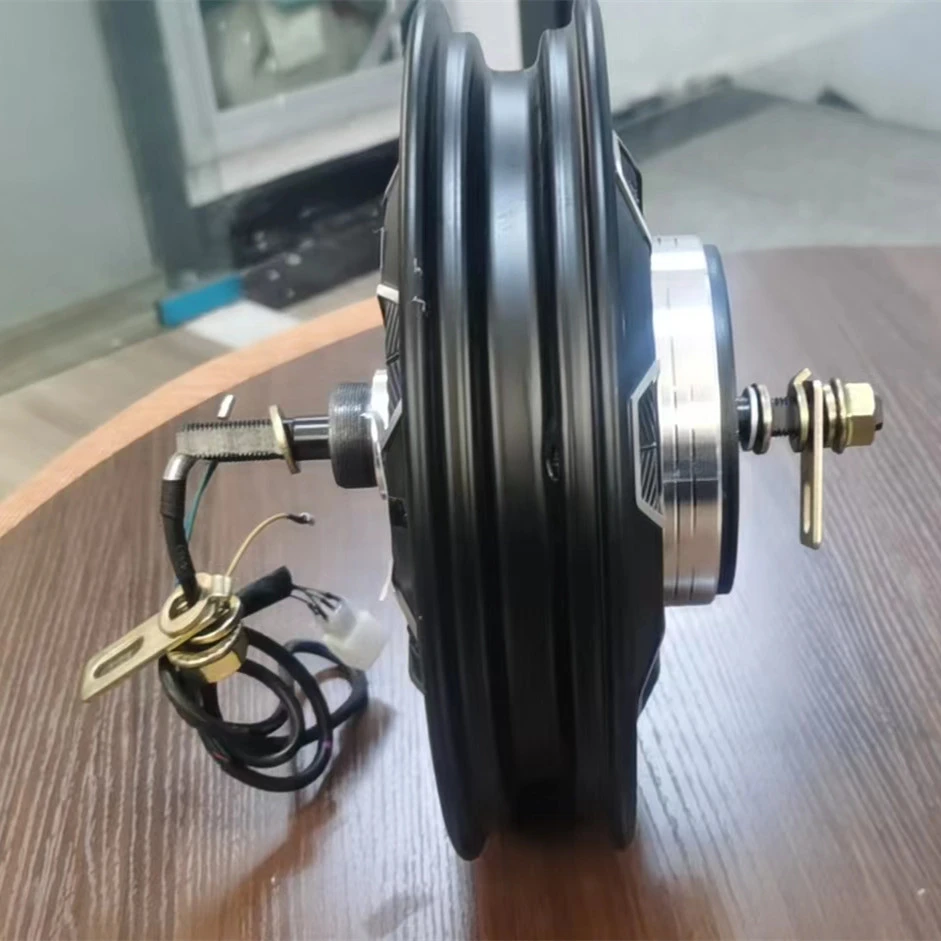 电动自行车电机500W 48V，带盘式制动器的14英寸电动轮毂电机，适用于电动自行车改装。